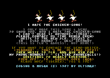 I Hate the Chicken-Song