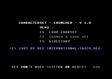 Characterset-Cruncher V1.0