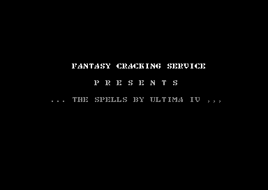 The Spells By Ultima IV