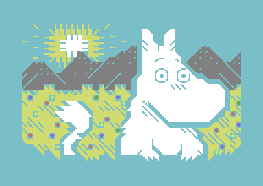 Moomintroll in a Field