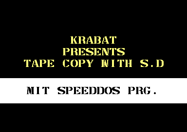 Tape Copy With SpeedDos