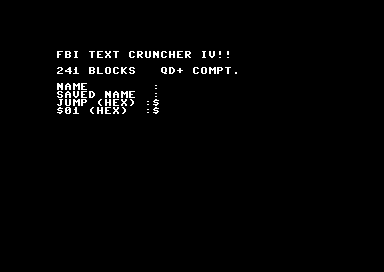FBI Text Cruncher IV