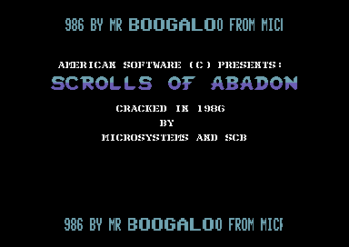 The Scrolls of Abadon