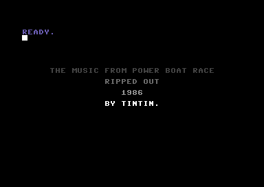 The Music from Power Boat Race