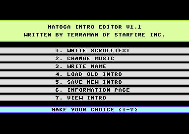Matoga Intro Editor V1.1