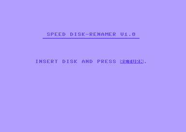 Speed Disk-Renamer V1.0