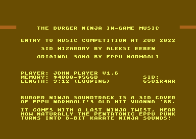 The Burger Ninja Music