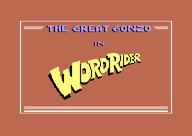 The Great Gonzo in WordRider