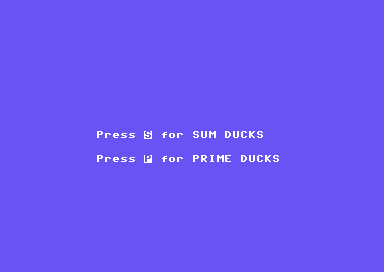 Sum Ducks & Prime Ducks