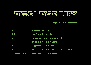 Turbo Tape Copy V2.0