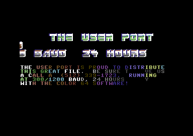 The User Port Intro