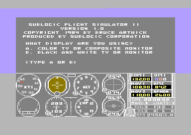 Flight Simulator II V1.0
