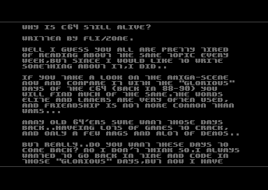 [CSDb] - Why is C64 Still Alive? by FLI (1995)