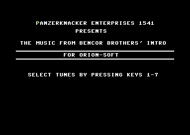 The Music from Bencor Brothers' Intro
