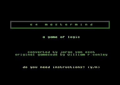 64 Mastermind - A Game of Logic