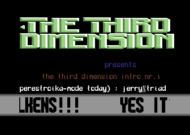 The Third Dimension Intro Nr.1