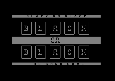 Black on Black - The Card Game