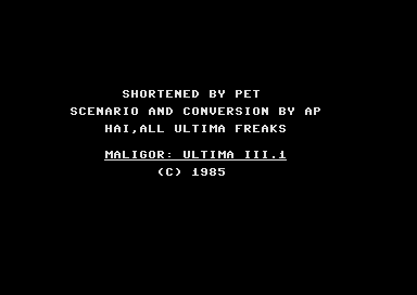 Ultima III - Maligor
