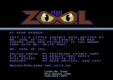 Contact Mr. Zool