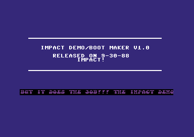 Impact Demo/Boot Maker V1.0