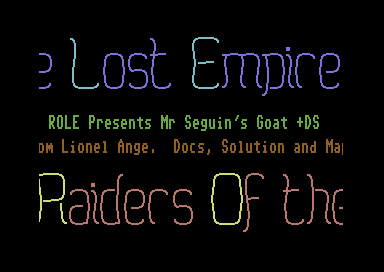 Raiders Of The Lost Empire PETSCII  Intro