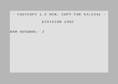 Fastcopy 1.5 Min. Copy For 64/1541
