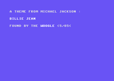 A Theme from Michael Jackson : Billie Jean