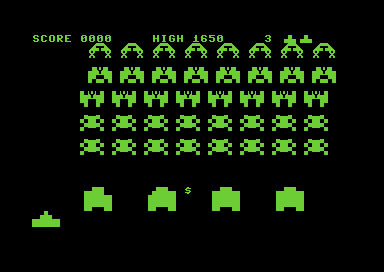 Ubik's PETSCII Space Invaders +
