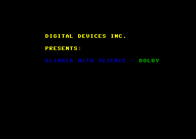 Blinded with Science - Dolby