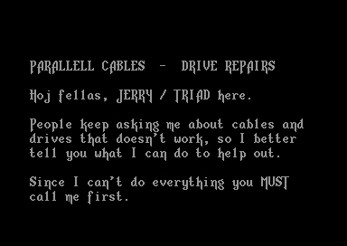 Parallell Cables - Drive Repairs