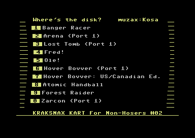 Kraksnax Kart for Non-Hosers #02 [cartridge]
