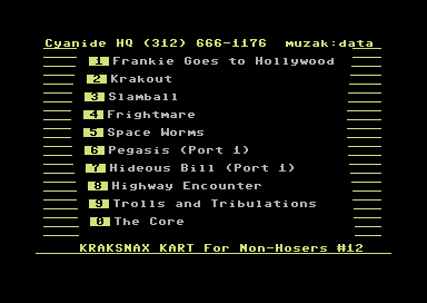 Kraksnax Kart for Non-Hosers #12 [cartridge]