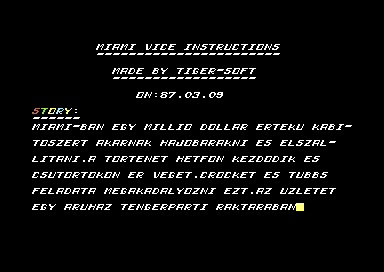 Miami Vice Instructions [hungarian]