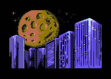 Red Moon over Cubetown