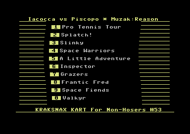 Kraksnax Kart for Non-Hosers #53 [cartridge]