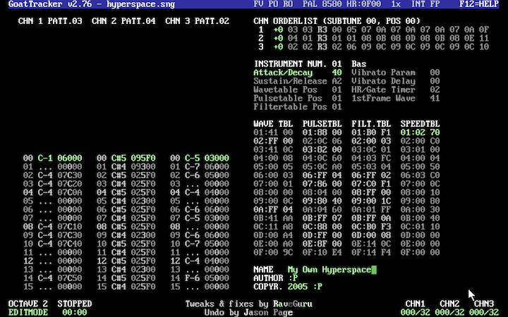 GoatTracker V2.76 - Silver Fork V1.1