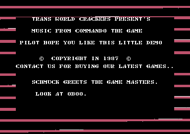 Music from Commando the Game