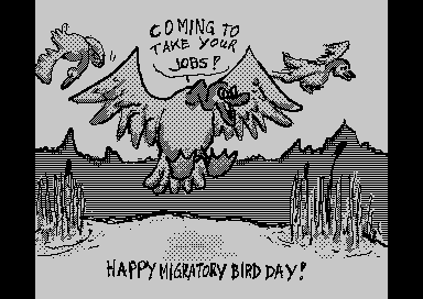 Why, it's migratory bird day!