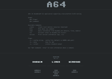 A64 CLI V0.1.1