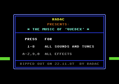 The Music of Quedex