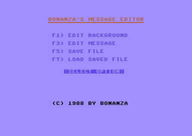 Bonanza's Message Editor