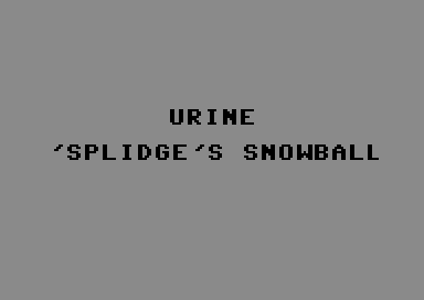 Splidge's Snowball Caper 2