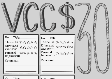VCC $30 Votesheet for Black on Black Fun Compo