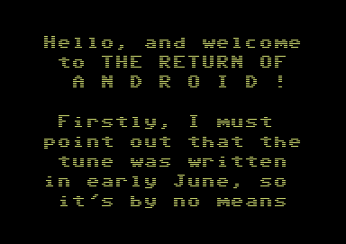 Android's Return