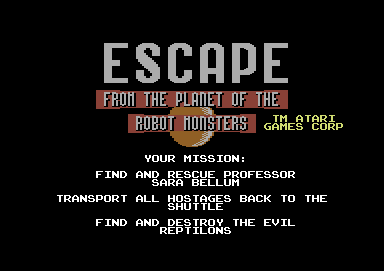 Escape from the Planet of the Robot Monsters +5