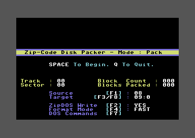 Zip-Code Disk Packer