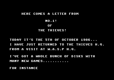 Thieves Message 1