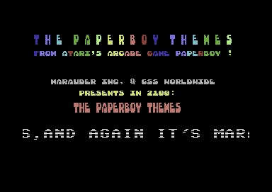 The Paperboy Themes
