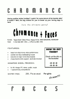 Chromance+Faces Party 1993 Paper Invitation