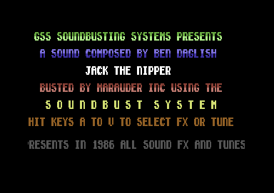 Jack the Nipper Sounds